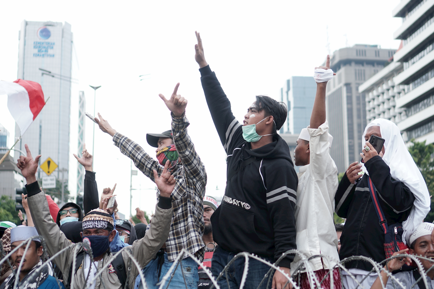 indonesian protesting jokowi's presidential election results