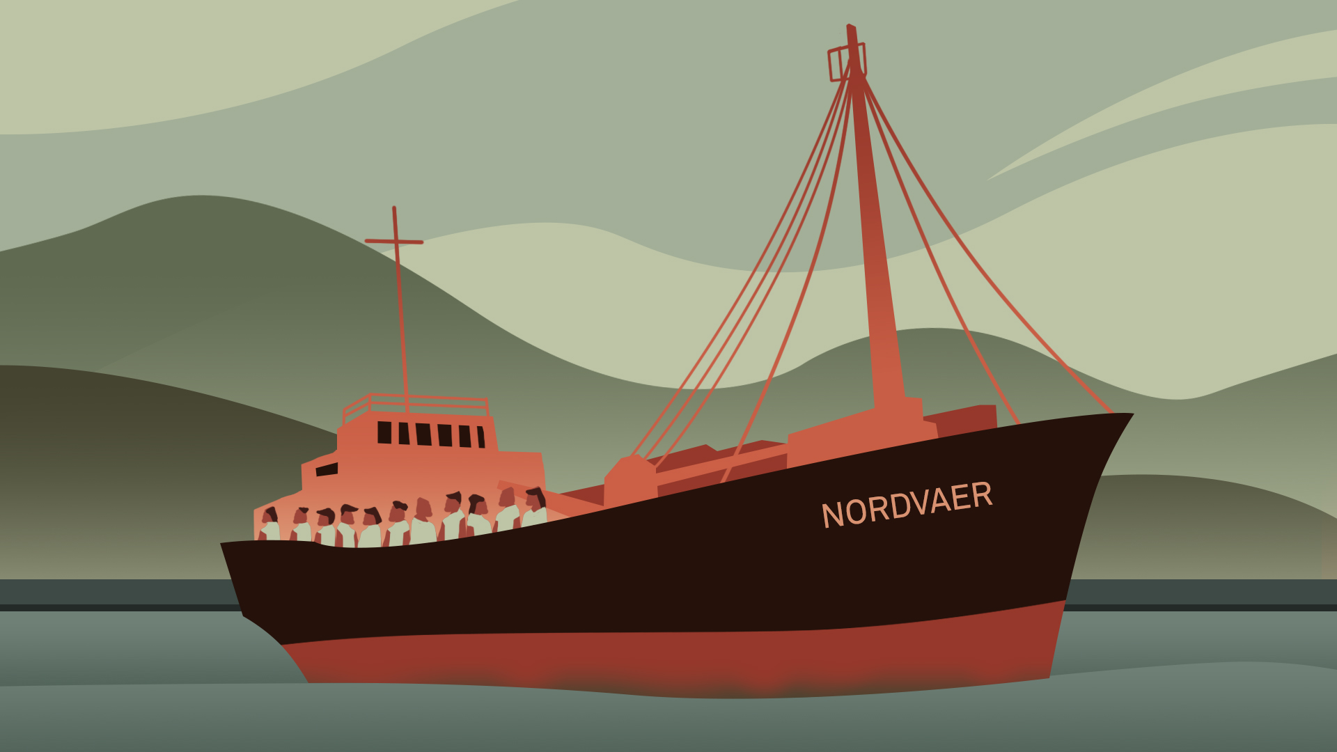 The Nordvaer ship that the Chagossians (from Chagos Islands) were transported in.