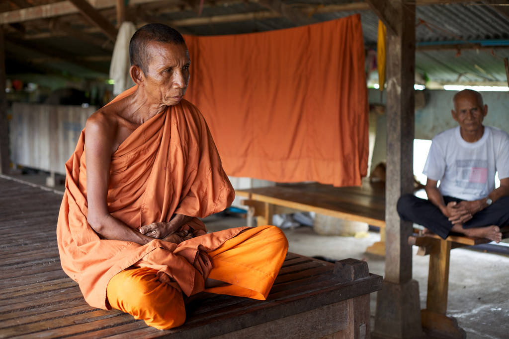 The 64-year-old Khmer Krom monk May Sokhan talks about being tortured and disrobed by the Khmer Rouge. At Wat Pratheat pagoda, he is the "keeper of the bones" and has performed ceremonies for the deceased.