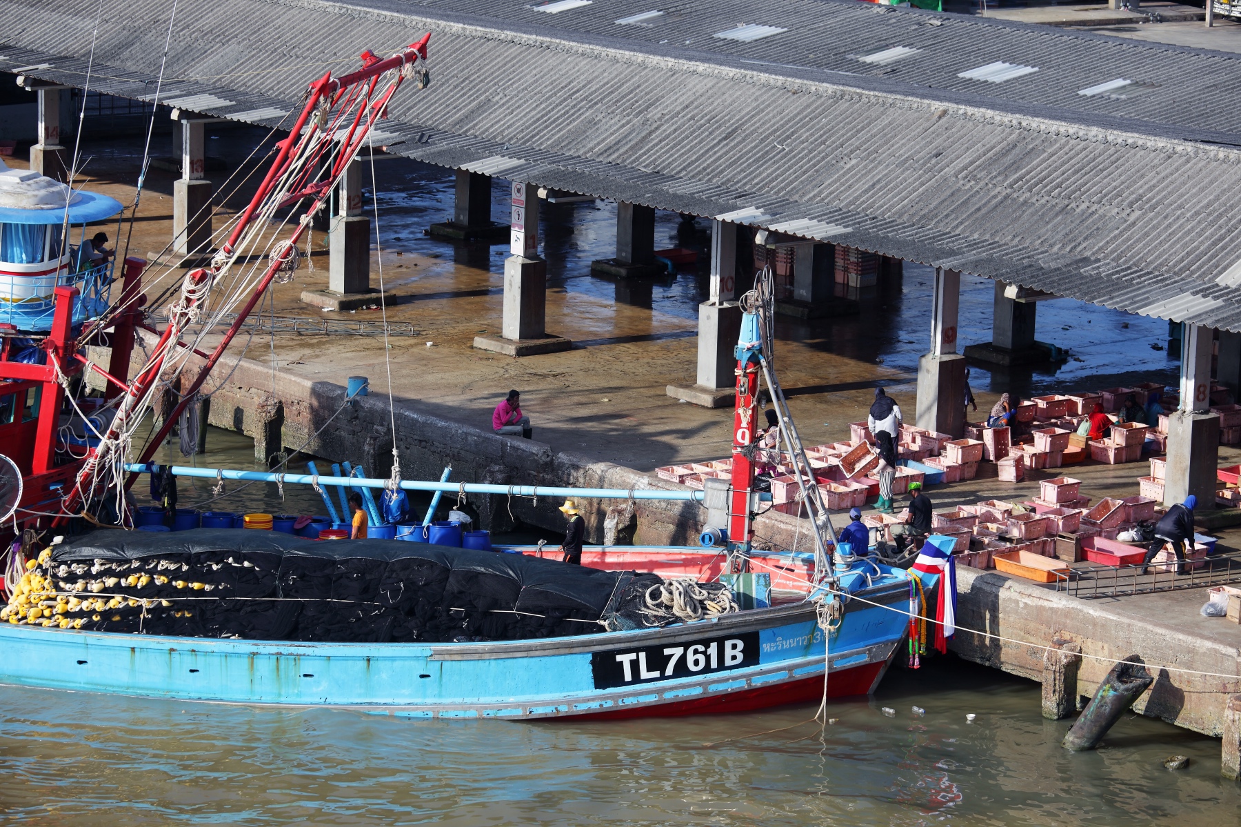 A fishing port in Pattani, Thailand.