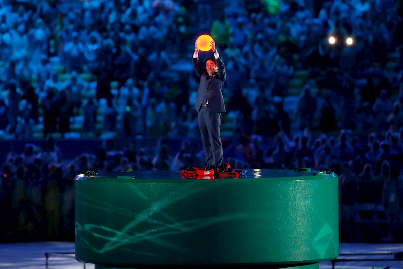 shinzo abe as mario in rio 2016 olympics